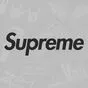 черная наклейка Supreme