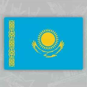 наклейка с флагом Казахстана