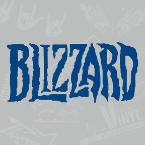 синяя виниловая наклейка Blizzard