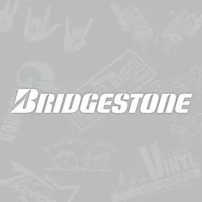 белая виниловая наклейка Bridgestone