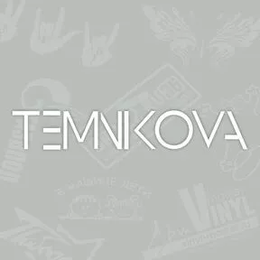 белая виниловая наклейка Temnikova