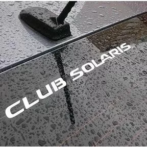 Длинная клубная наклейка на Hyundai Solaris (Солярис Клуб)