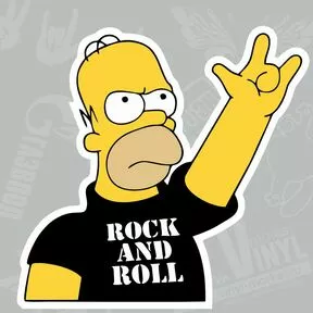 Наклейка Гомер Симпсон: Rock and Roll