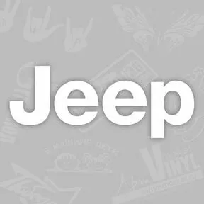 белая наклейка Jeep