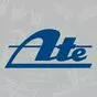 синяя наклейка с логотипом Ate