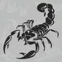 наклейка черный скорпион