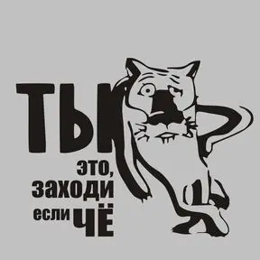 Виниловая наклейка Ты заходи, если чо…