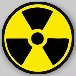  наклейка знак радиация